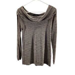 White House Black Market Brown Knit Cowl Neck Sweater Women's Size Small